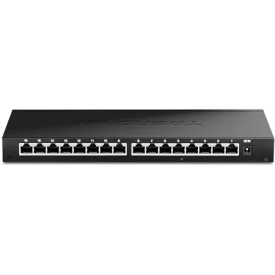 Image de TRENDnet Commutateur Ethernet réseau de Bureau 2,5 G non géré à 16 Ports, TEG S3160, Ports RJ 45 Go, capacité commutation 80 Gbit/s, Conforme NDAA TAA, Protection Vie, Noir