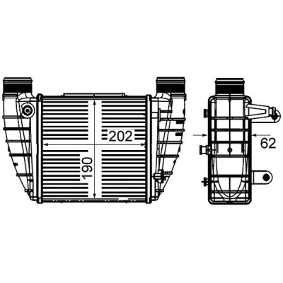 Image de MAHLE ORIGINAL CI 421 000S Intercooler AUDI: A4 B7 Avant, Berline, B6/B7 Cabriolet