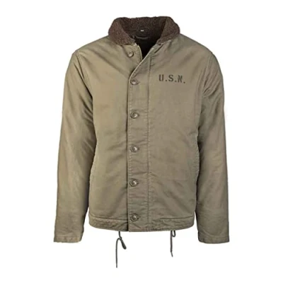 Image de Mil Tec Mixte Navy Deck N 1 Us Va Veste, Olive, 44 EU