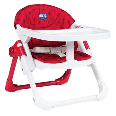 Image de Chicco Chairy Rehausseur Siège Bébé, Convertible en Chaise Enfant Évolutive Portable et Réglable, avec Fermeture Compacte Plateau Amovible de 6 mois à 3 ans (15 kg) Ladybug