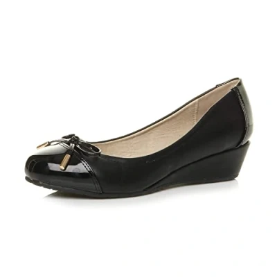 Image de Femmes Talon compensé mi Bas élégant Ballerine Chaussure Escarpins Pointure 8 41