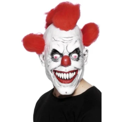 Image de Smiffys Masque 3/4 de clown, avec cheveux, latex
