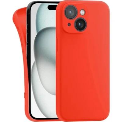 Image de MyGadget Coque Compatible avec Apple iPhone 15 Plus Case TPU Souple &amp; Soft Cover Protection Extra Fine Légère Étui Coloré Anti Choc Orange