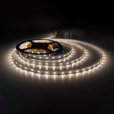 Image de illuburg Ruban LED 12V 5m Blanc Neutre 4000K 64LEDs/m 6W/m 4050lm SMD 2835 Dimmable Auto adhésif Strip Bande Lumineuse Décoration Eclairage