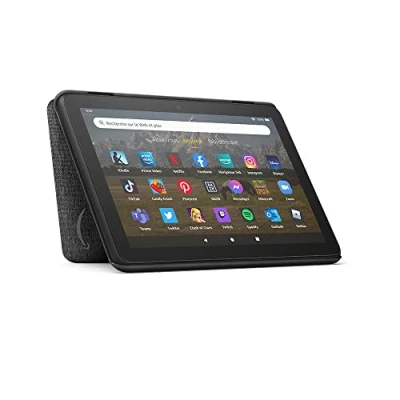 Image de Étui pour tablette Amazon Fire HD 8 (compatible uniquement avec la de 12e génération, modèle 2022) Noir