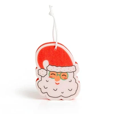 Image de martini SPA Xmas Collection Éponge en polyuréthane avec cordon de serrage rouge et vert 12,5 x 11,6 2,8 cm, 25 g, 1 unité