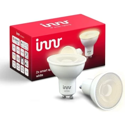 Image de innr Ampoule Connectée Zigbee GU10, Fonctionne avec Hue* et Alexa (Pont Requis), Spot Blanc Chaud, LED Lampe, Intensité Variable, 380 lumens 2 Pack