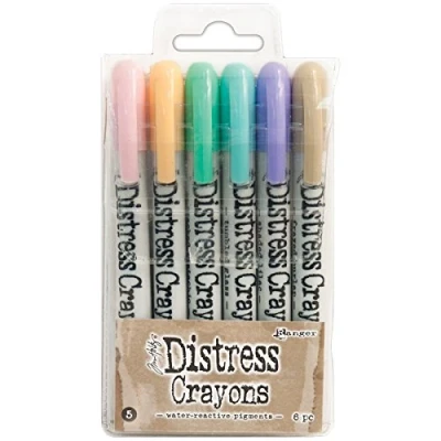 Image de Ranger Tim Holtz N 1 Distress Crayon Ensemble de crayons Set 5 14 x 8 1.8 cm Multicolore