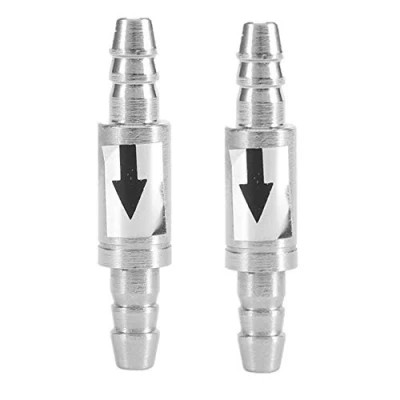 Image de Nikou 2pcs en Acier Inoxydable One Way Clapet Anti Retour antirefouleur Non de Ligne CO2 4/6 mm Régulateur Tube diffuseur dans Le système Aquarium