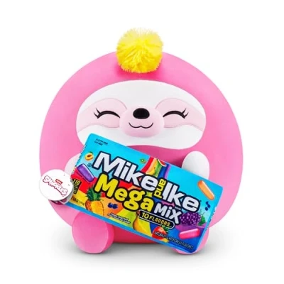 Image de Snackles Super Sized 35 cm, Sloth (Mike &amp; Ike), by ZURU Cuddly Squishy Comfort cm Plush with License Snack Brand Accessory (Sloth), Series 1 Wave 2