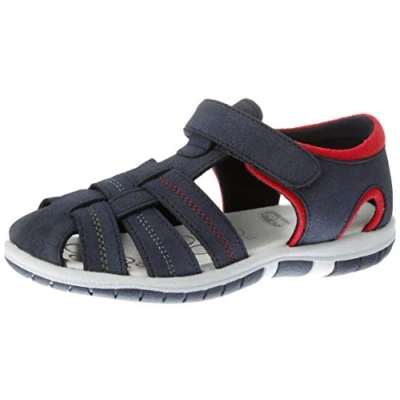 Image de Chicco Sandale avec Pratique Velcro, Confortables, Légères, Flexibles et Transpirantes Garçon, Bleu (1), 24 EU, Conçu en Italie