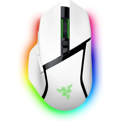 Image de Razer Basilisk V3 Pro Souris Gaming sans Fil (Molette HyperScroll Tilt, Capteur Optique Focus 30K, Eclairage Chroma 13 Zones, 10+1 Boutons Programmables) Blanc