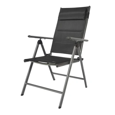 Image de AXI Mack Chaise de camping Anthracite/noir jardin pliante et compacte, 7 positions, avec Coussin Cadre aluminium 68