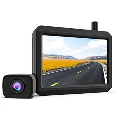 Image de Cargoplay K7PRO Caméra de recul sans Fil, Support 2 caméras, Digital Signal, 5 Pouces, Supporter Double caméra, étanche IP68, Super Vision Nocturne