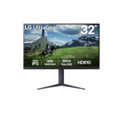 Image de LG Ultragear™ 32GS85Q B.AEU Ecran PC Gaming 32&quot; Dalle IPS résolution QHD (2560x1440), 1ms 180Hz, HDR 10, DCI P3 98% (CIE1976), AMD FreeSync, Compatible NVIDIA G Sync