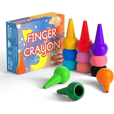 Image de Gibot 12 Crayons a doigt pour Enfants surs et non toxiques Maquillage