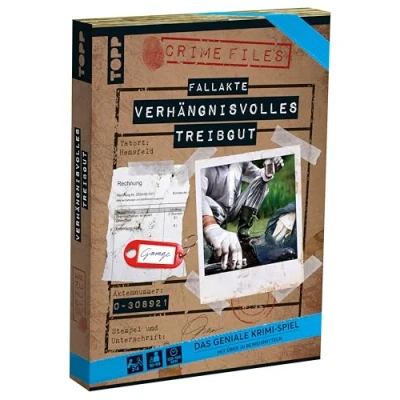 Image de Frech Crime Fallakte Verhängnisvolles Treibgut : Das geniale Krimi Spiel für Alle Wohnzimmer Ermittler mit Aktenmappe und echten Beweismitteln (Dimensions 32 x 23 4 cm)