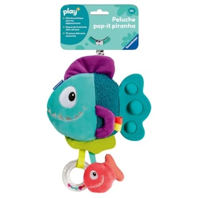 Image de Ravensburger PLAY + Peluche pop it piranha bleu Dès la naissance version française 34016