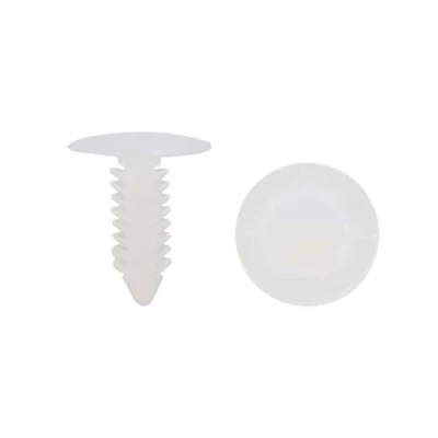 Image de sourcing map 100Pcs Rivets de porte voiture universels Clip retenue du panneau garniture pare chocs 7mm Transparent