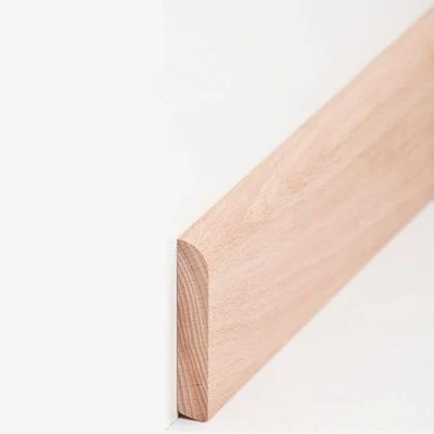 Image de PROVISTON Plinthe en bois massif de hêtre à coller, visser et clouer, 10 x 58 2400 mm, 1 pièce
