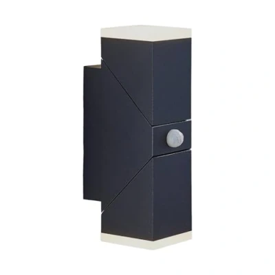 Image de LED Applique Exterieur Sally (Moderne) en Noir Aluminium (à 2 lampes,), Exterieur, Murale Luminaire Lampe Jardin, Eclairage d’exterieur