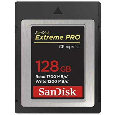 Image de SanDisk 128Go Extreme PRO carte CFexpress Type B, jusqu&#039;à 1700 Mo/s, enregistrement vidéo RAW 4K