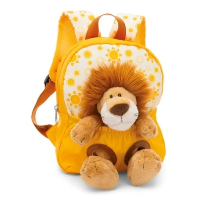 Image de NICI Sac à Dos pour Enfants Jaune 2 en 1 avec Doudou Lion 25cm Filles &amp; garçons, Souple Sangles réglables 49850