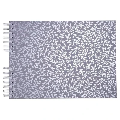 Image de Exacompta Réf. 16065E 1 Album photo à spirales Authentik 150 photos 50 pages blanches format 32 x 22 cm couverture recouvert de papier enduit couleur bleu gris