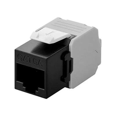 Image de goobay CAT 6A Keystone RJ45 Jack, UTP, 500 MHz, Noir