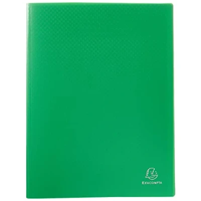 Image de Exacompta Réf. 8823E 1 Protège documents OPAK 20 pochettes cristal lisse 40 vues pour format A4 dimensions 24 x 32 cm couverture en polypro semi rigide couleur vert clair