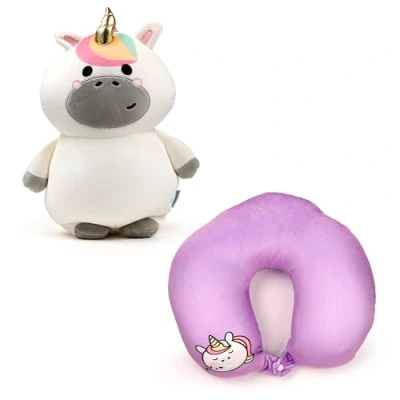 Image de Puckator Coussin de Voyage avec Peluche 2 en 1 Adoracorn Licorne Swapseazzz
