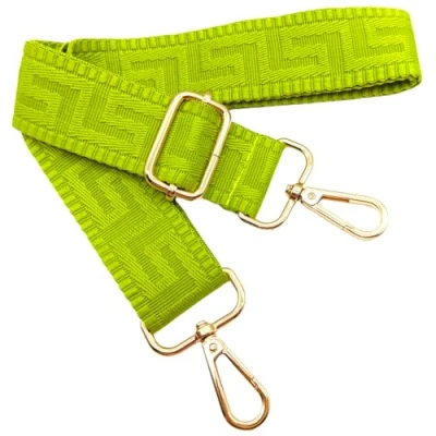 Image de Bandouliere de Rechange Reglable Vert Jaunâtre, 80 130cm Sangle Sac a Main Remplacement, Universelles mit Boucle Dore pour Femme à Main, Bandoulière Accessoires, 1311