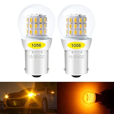 Image de Defvnsy PY21W 1056 BAU15S Ampoules LED, Pas de Polarité Super Lumineux Ambre/Jaune Ampoule 12 24V DC pour 7507 12496 5009, Voiture Clignotant, Feu Arrière, Clignotant Latéral(Lot 2)