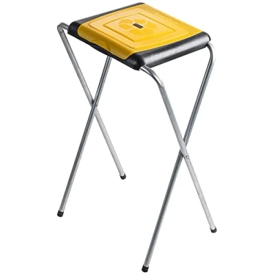 Image de KADAX Porte Sacs Poubelle pour Intérieur et Extérieur, Support Pratique Efficace Les de Recyclage, Facilitant la Gestion des Déchets (Jaune)
