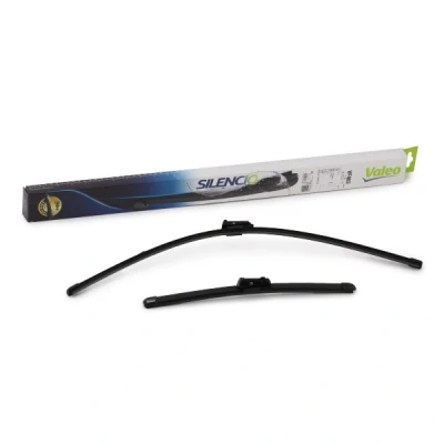 Image de Balai d&#039;essuie glace Valeo Silencio X.trm, Flat Blade Set 574663 avant Sans Cadre Top Lock FIAT: 500X, 500L, OPEL: Mokka / X