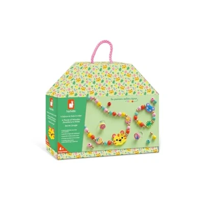 Image de Janod 4 Bijoux en Bois à Créer Secret Jungle Les Premiers Ateliers Création de DIY Kit Loisir Créatif Enfant Apprentissage Motricité Fine et Concentration Dès ans J09131