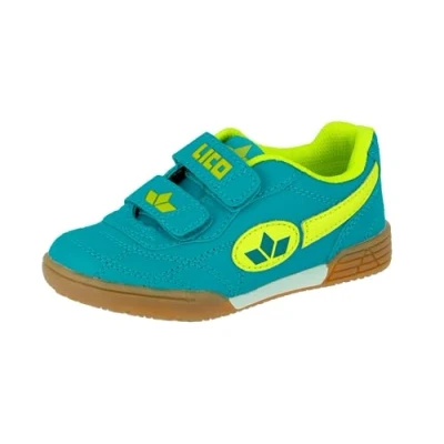 Image de Lico Mixte Enfant Bernie V Chaussures Multisport Indoor, Turquoise Petrol Lemon, 31 Eu