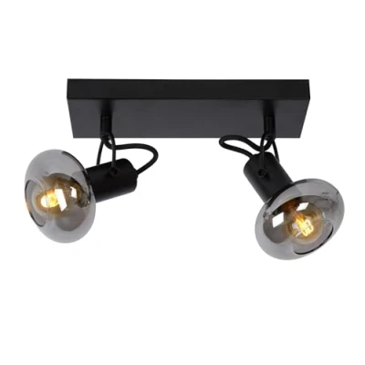Image de Lucide Spot pour plafond Madee, noir/fumé, à 2 lampes
