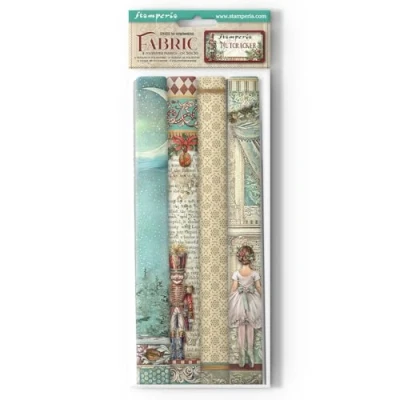 Image de Stamperia Tissu pour scrapbooking, albums, bullet journals et plus, polyester, peut être cousu à la main ou machine, convient colle artisanale, parfait l&#039;artisanat le cadeau