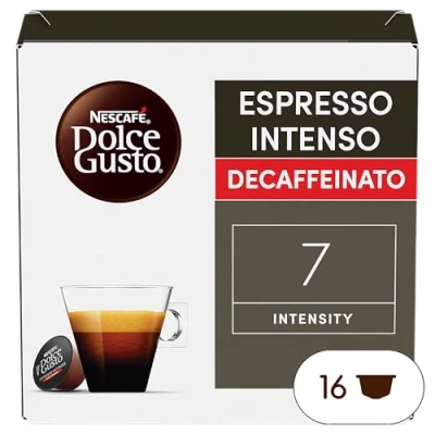Image de Nescafé Dolce Gusto Espresso Intenso Decaffeinato, Décaféiné, Capsules Expresso, de café, 16