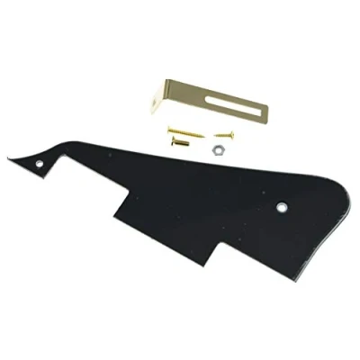 Image de KAISH Pickguard de guitare LP 3 plis avec support doré pour Epiphone Les Paul Noir