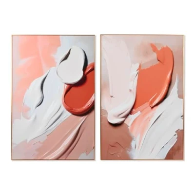 Image de Tableau HOME ESPRIT Abstrait 80 x 120 cm Multicolore 2 unités