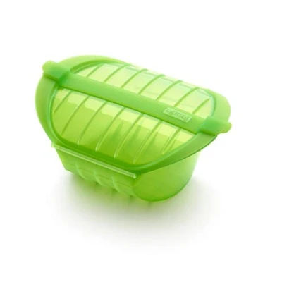 Image de Lékué Maxi cuiseur à vapeur micro ondes 1 2 p, vert