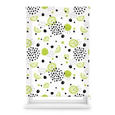 Image de Blindecor Digital Store Enrouleur translucide avec Impression numérique Modèle Lime 110 x 180 cm Dimensions du Tissu 107 175