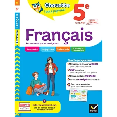 Image de Chouette Français 5e cahier de révision et d&#039;entraînement recommandé par les enseignants (Broché)