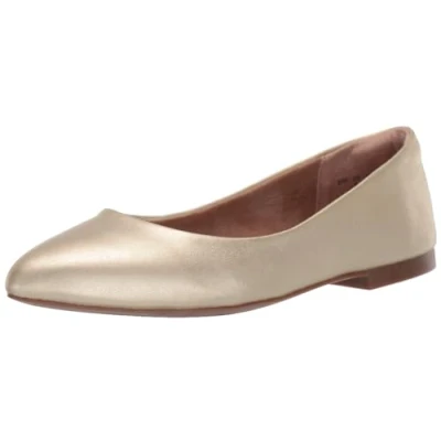 Image de Amazon Essentials Ballerines à Bout Pointu Femme, Or, 38.5 EU