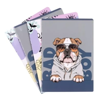 Image de gimboo Cahier d&#039;écolier/Format A5 32/32 feuilles lignées 3/Mixed Lot de 8 pièces/paquet motifs assortis/pour enfants pour la rentrée des classes les élèves du primaire/Sans bordure /