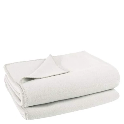 Image de zoeppritz since 1828&#039; Couverture Polaire Douce avec Crochet Plaid Moelleux 220x240 cm, Polyester, Viscose., Blanc cassé (010), 220 x 240 cm