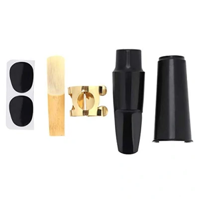 Image de Embouchure de Sax Set 5 en 1 Kit Alto Abs Casque Clip Cap Boucle Métal Reed Pad
