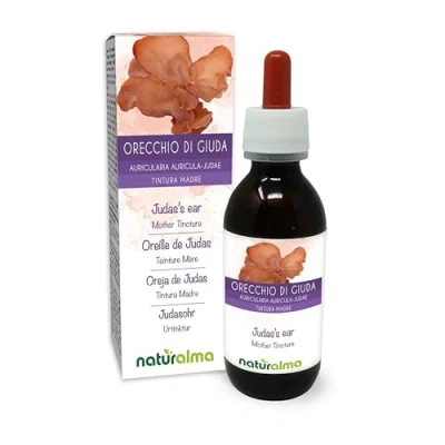 Image de Oreille de Judas ou du diable (Auricularia auricula judae) champignon Teinture Mère sans alcool Naturalma Extrait liquide gouttes 120 ml Complément alimentaire Végétalien végan